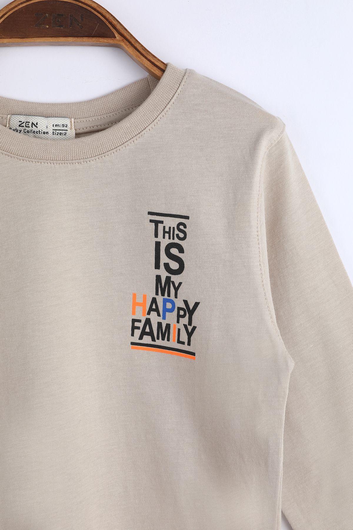 ZEN Enfant - Pull À Inscription - Beige 2