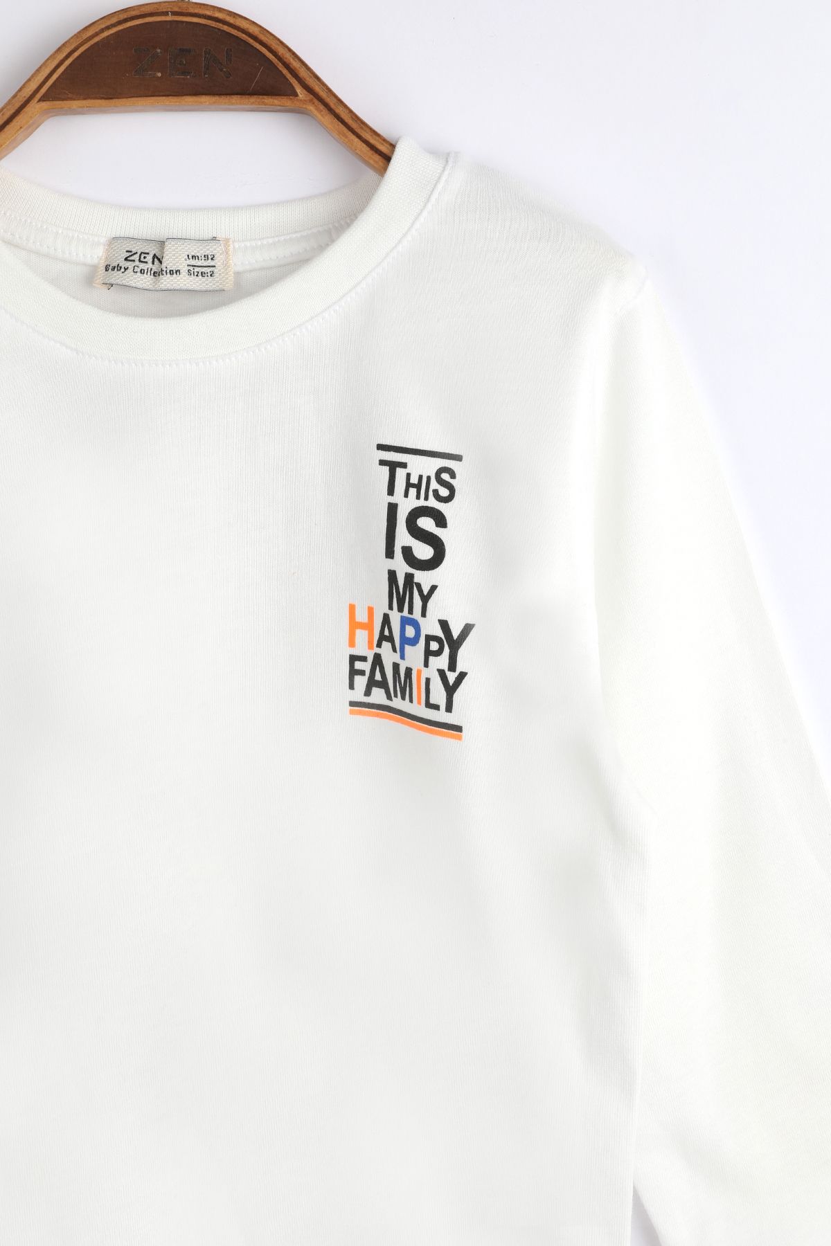 ZEN Enfant - Pull À Inscription - Beige 5