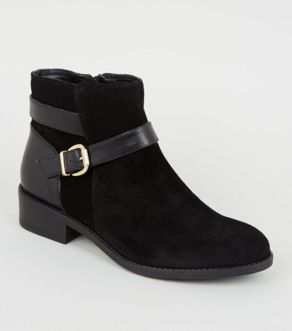 Bottes En Daim Noires Femme