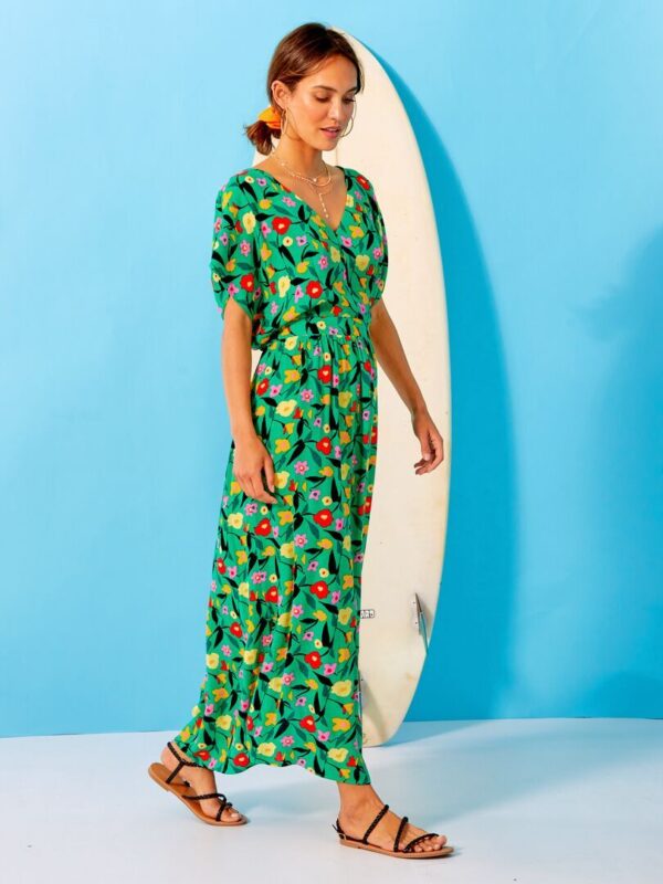 robe longue avec imprime vert zq813 3 frb3