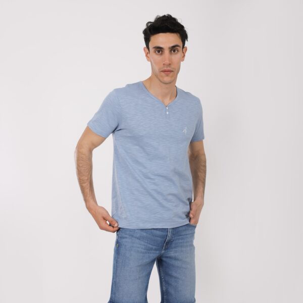 T shirt femme manches courtes en pique avec broderie 3 5