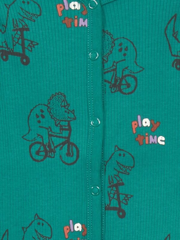 pyjama dors bien cotele avec imprime vert acp62 1 frb2