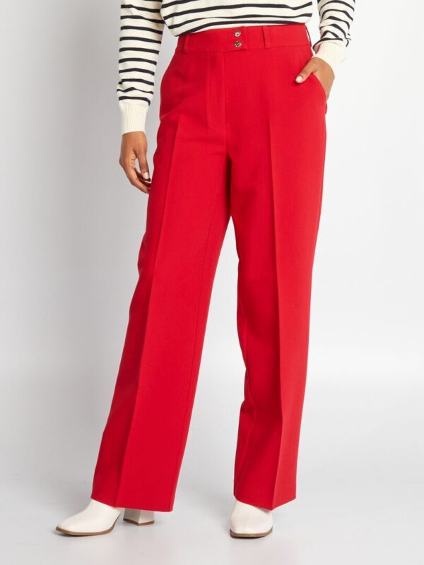 pantalon taille haute rouge ajj42 1 frb5