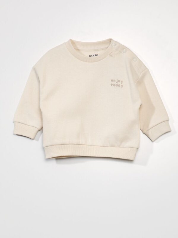 sweat unisexe oversize en molleton blanc amc64 4 frb1