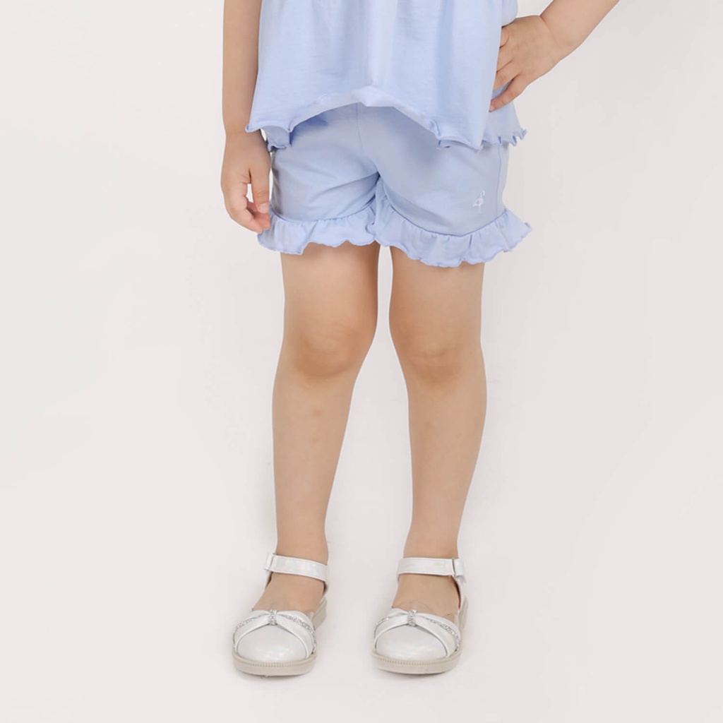 Kontakt – Short bébé avec volant – Bleu Ciel