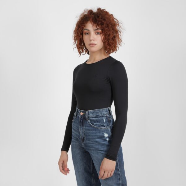 Kontakt Body Femme Manches Longues Avec Broderie Noir Drest Kontakt Body Femme Manches Longues Avec Broderie Noir Drest