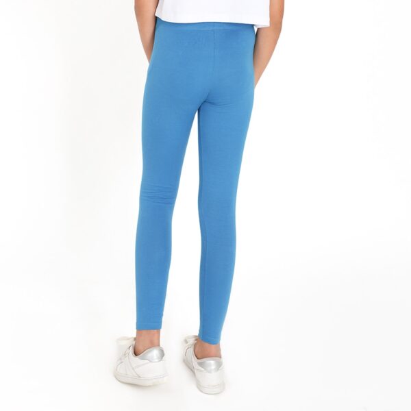 Legging métallisé bleu foncé pour fille
