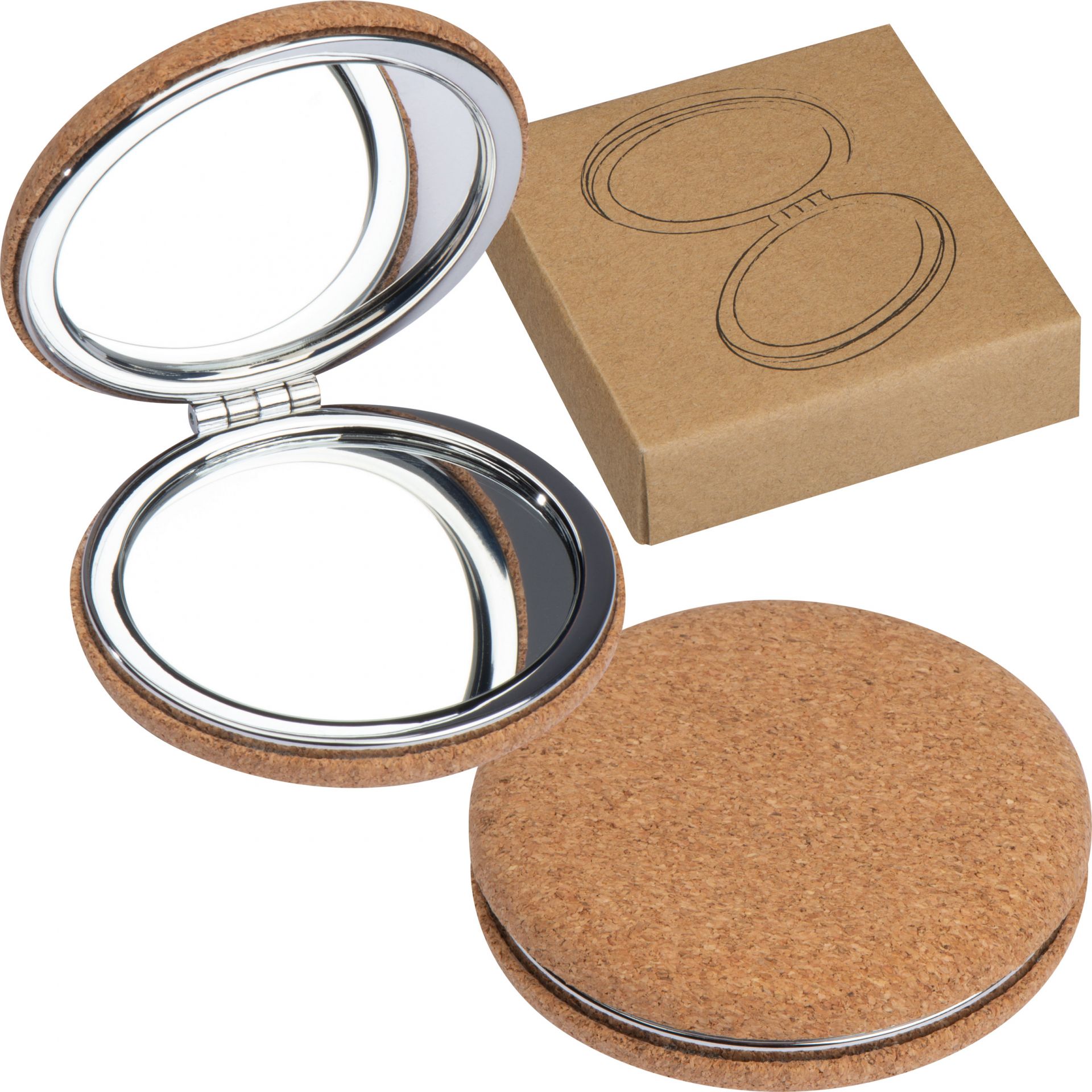 NEST – Miroir De Poche Liege – marron