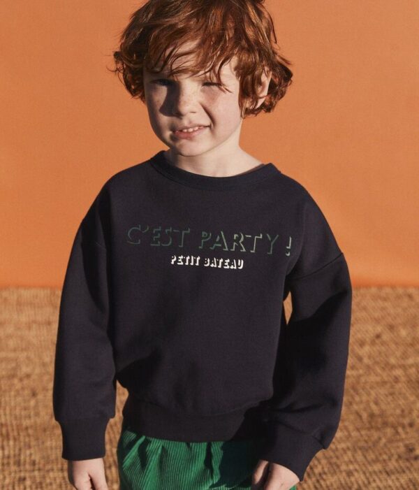 Sweatshirt Petit Bateau Bébé - 100% Coton Bio Manches Longues