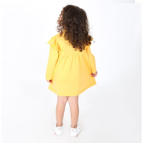 KONTAKT Robe pour bébé à volant avec broderie Moutarde Drest