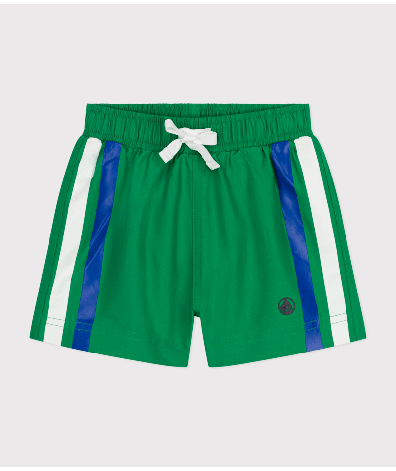 Petit Bateau Short De Bain Garçon - à Rayures | 100% Polyester | Marque Française Depuis 1893