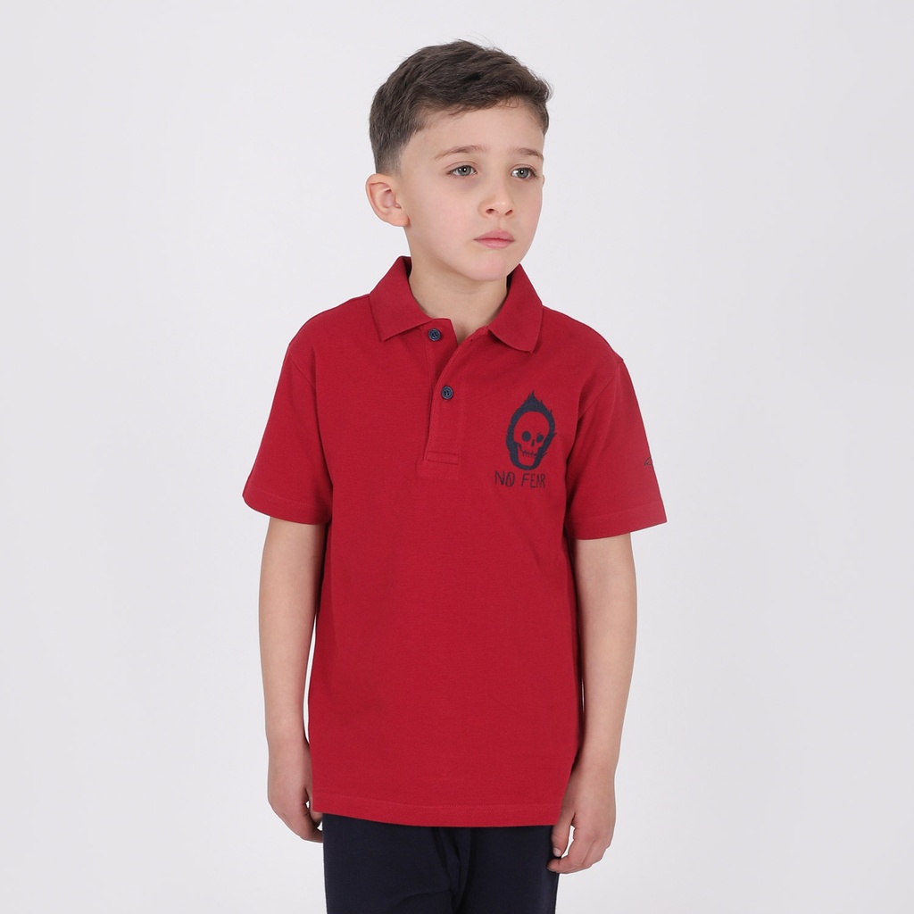 Kontakt Enfant – Polo garçon manches courtes NO FEAR – Rouge