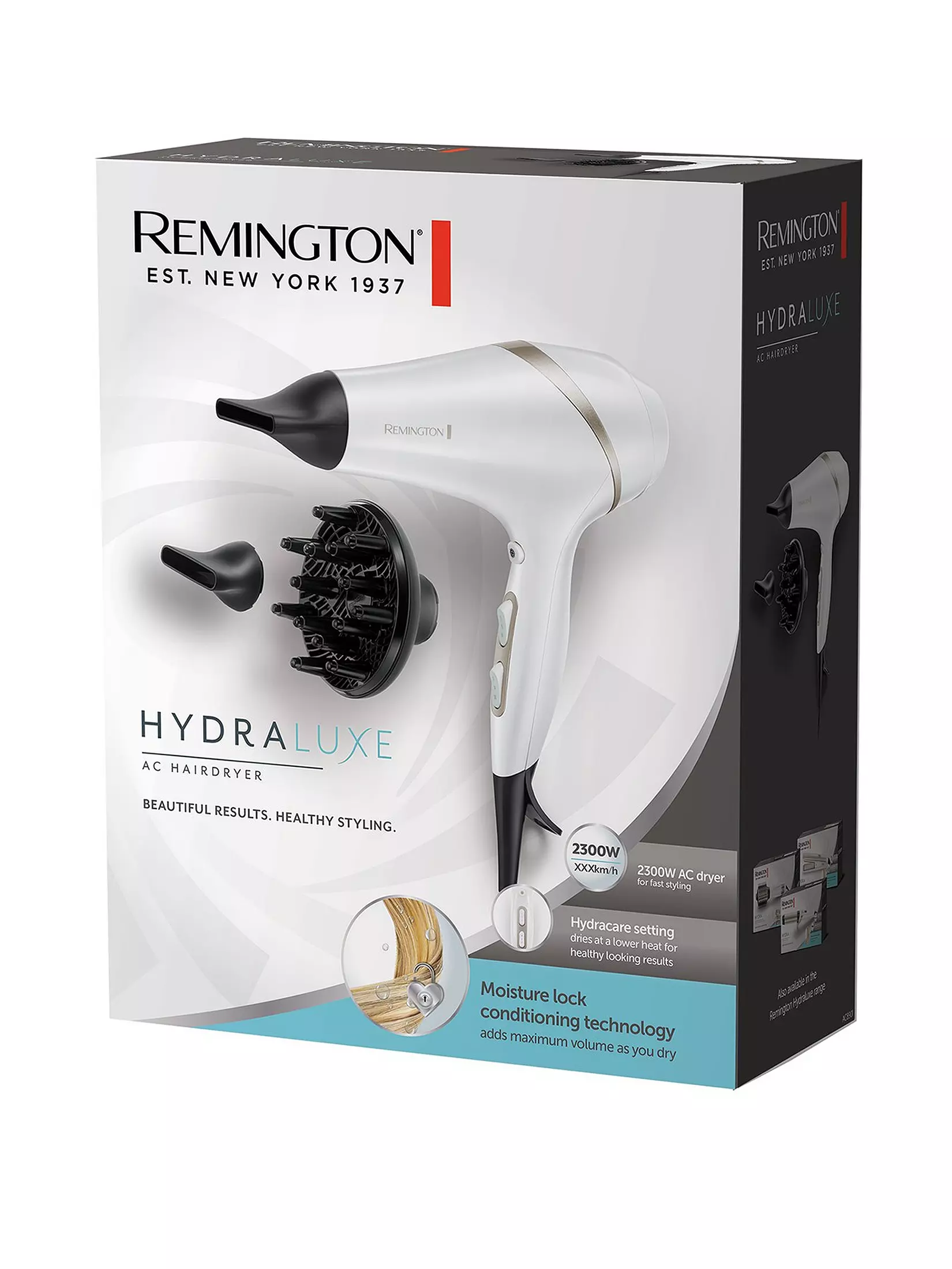 REMINGTON - Seche Cheveux Hydraluxe 2300W Ac Moteur Blanc 2