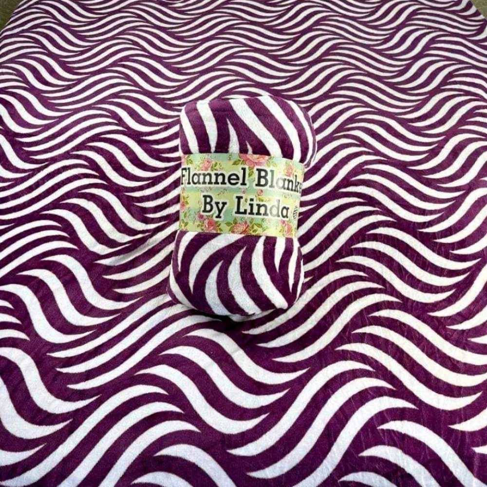 CASA NOVA – Plaid Polaire Léger Et Doux – Vagues – 230X00 Cm – Mauve