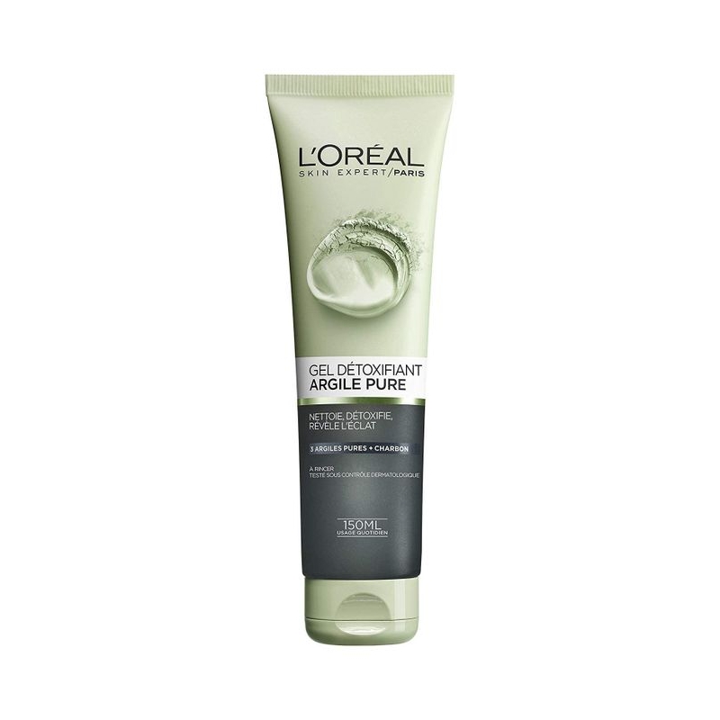 L'Oréal - Gel Detoxifiant Argile Pure et charbon 150 ml