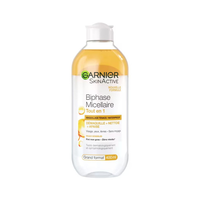 Garnier - Eau Micellaire SkinActive Biphase Tout En 1 Waterproof 400 ml