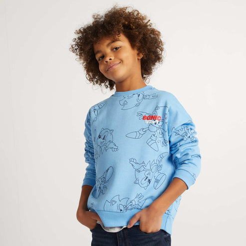 Kiabi Sweat imprimé 'Sonic' Bleu Drest