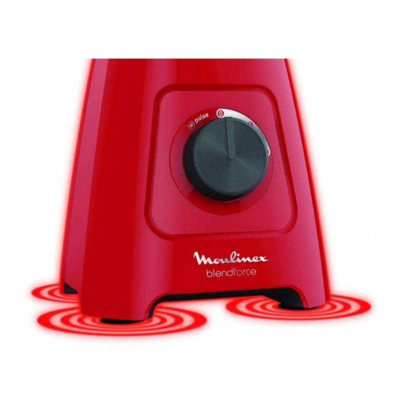 MOULINEX - Blender moulinex lm420510 blendforce 600w - Rouge 5
