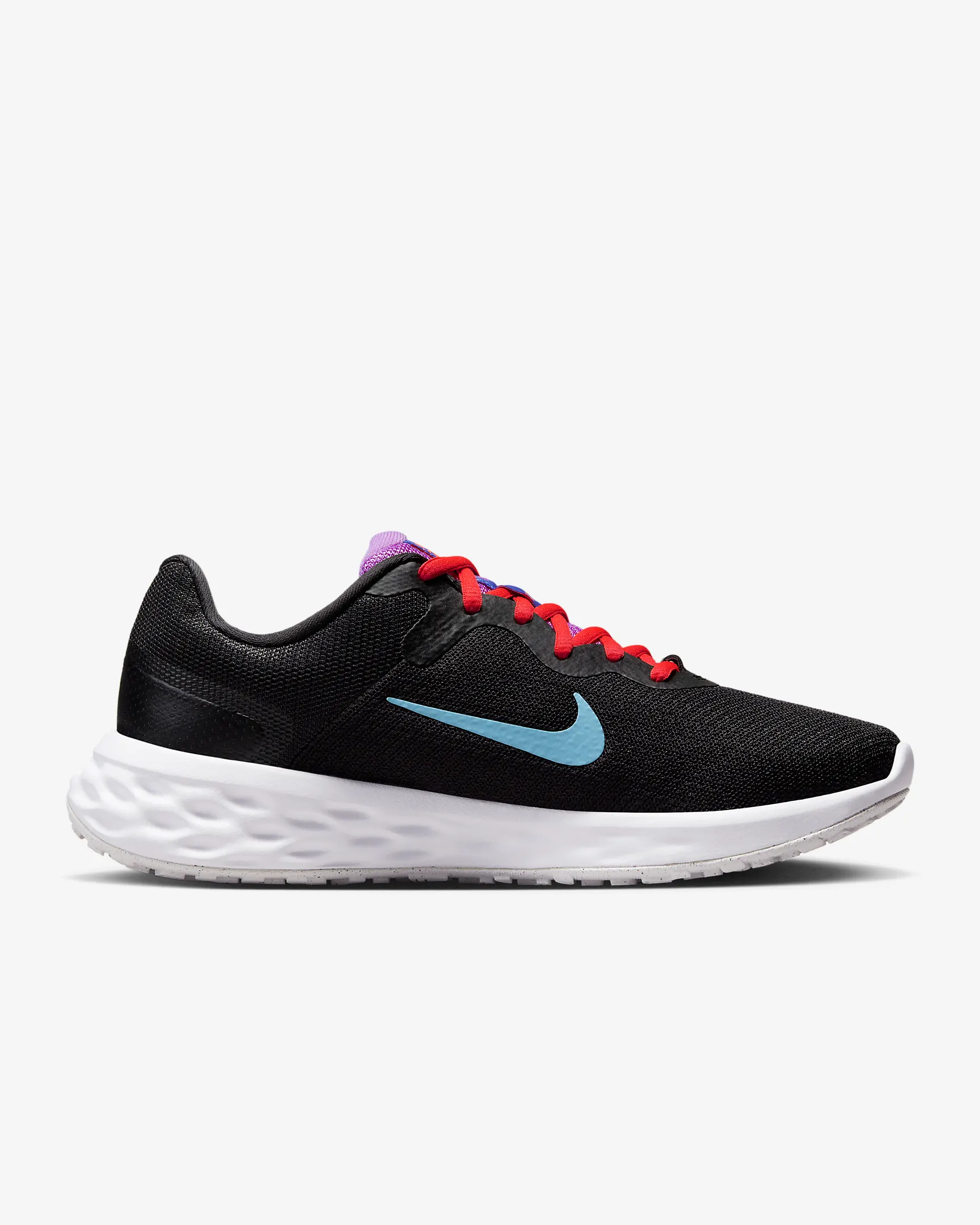 Nike Femme – Nike Revolution 6 – Noir/Cramoisi vif/Rêve fuchsia/Bleu baltique