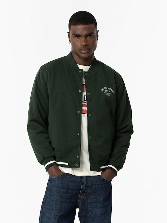 Tiffosi Homme -Blouson aviateur Tiffosi – vert foncé