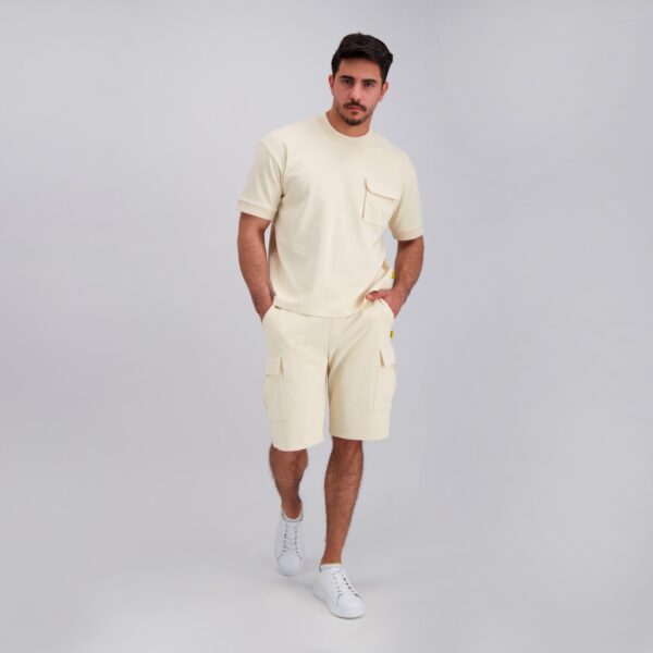 05 010 18 070 K005 XS Short cargo homme en molleton Beige XS