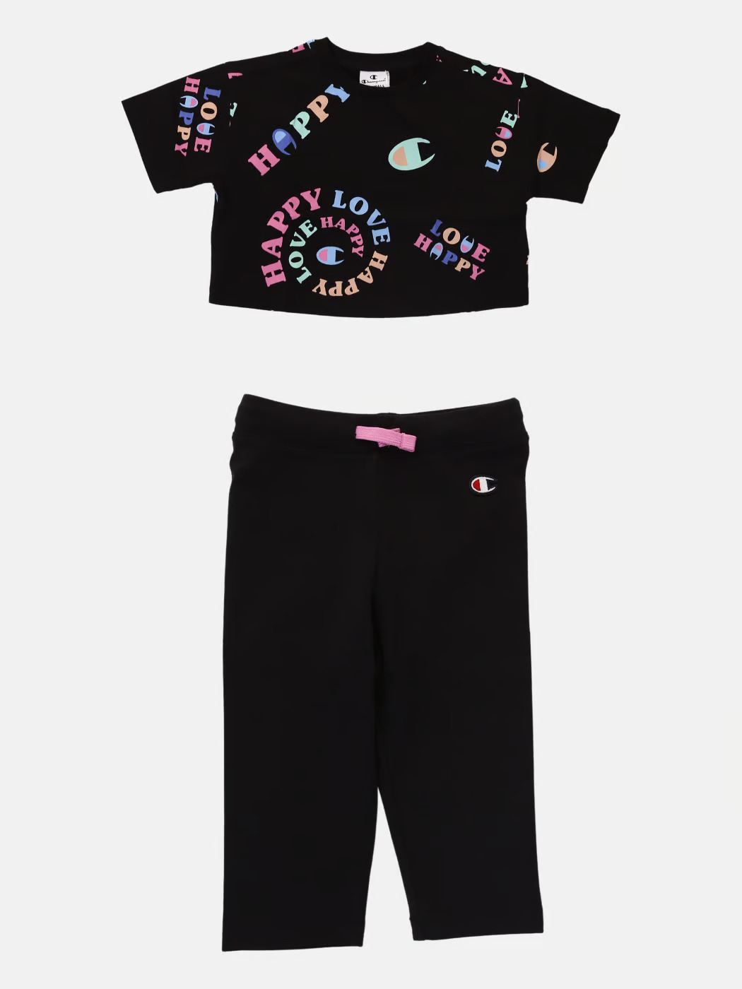 Champion -T-Shirt + Pantaloni da Bambina – Noir