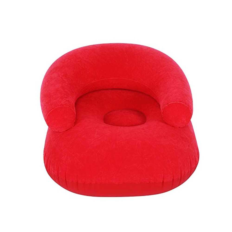 NEST - Pouf gonflable avec accoudoir rouge - avec pompe à air gratuit pg-112 4