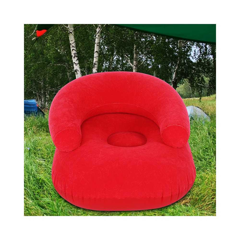 NEST - Pouf gonflable avec accoudoir rouge - avec pompe à air gratuit pg-112 5