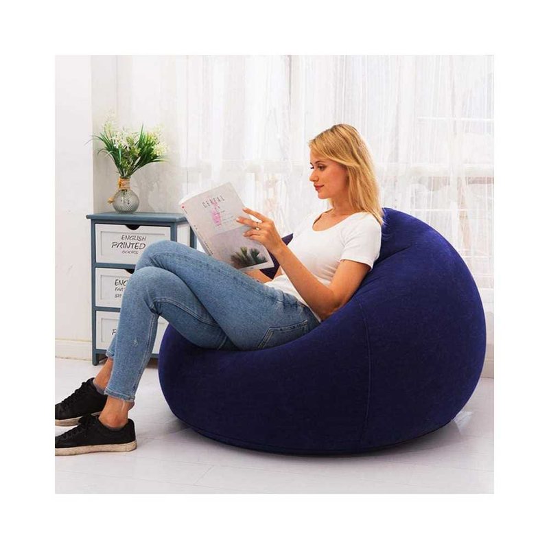 NEST - Pouf gonflable portatif bleu marine avec pompe à air gratuit pg-111 3