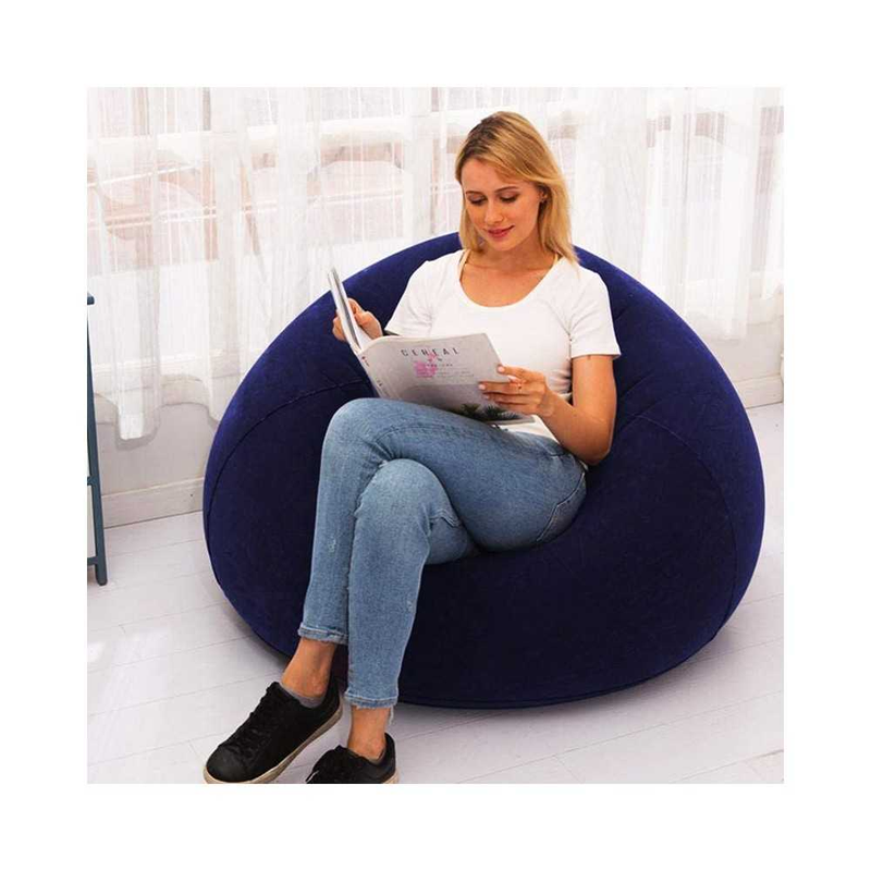NEST - Pouf gonflable portatif bleu marine avec pompe à air gratuit pg-111 4