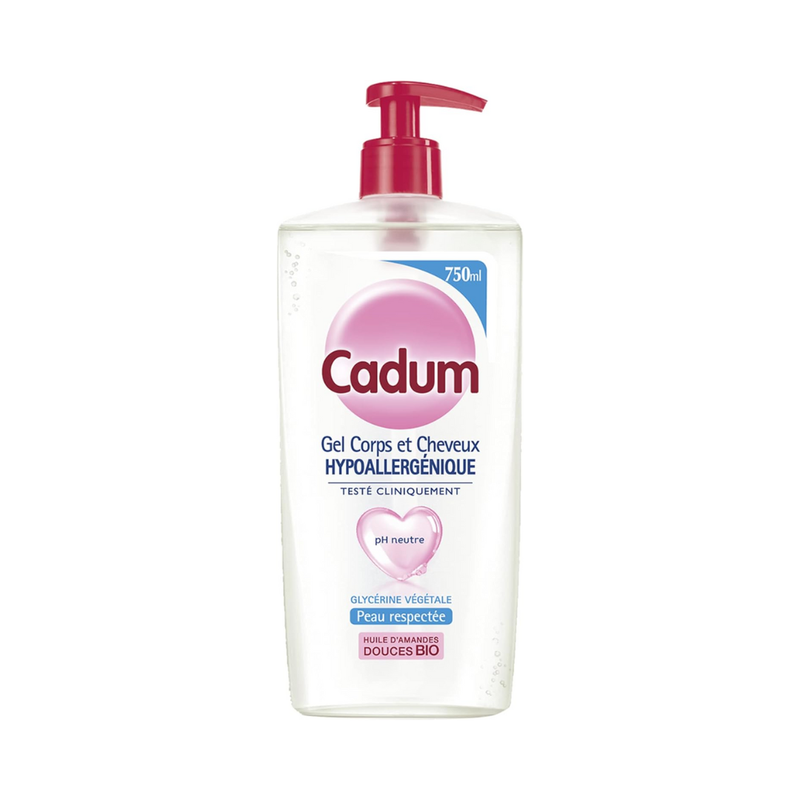 Cadum – Hypoallergénique Gel Douche Corps et Cheveux 750Ml