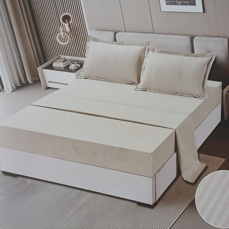 CASA NOVA – Parure de lit 2 places – 4 pièces modern house Beige