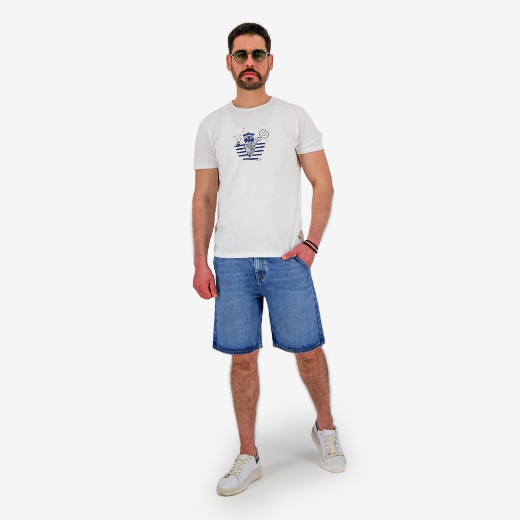 Kontakt – Short workwear homme en jeans YOUSR – Jeans Bleu Moyen
