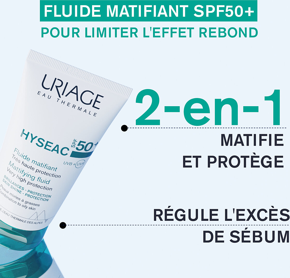 Uriage - Hyseac Écran 50+ Fluide Matifiant 50Ml 4