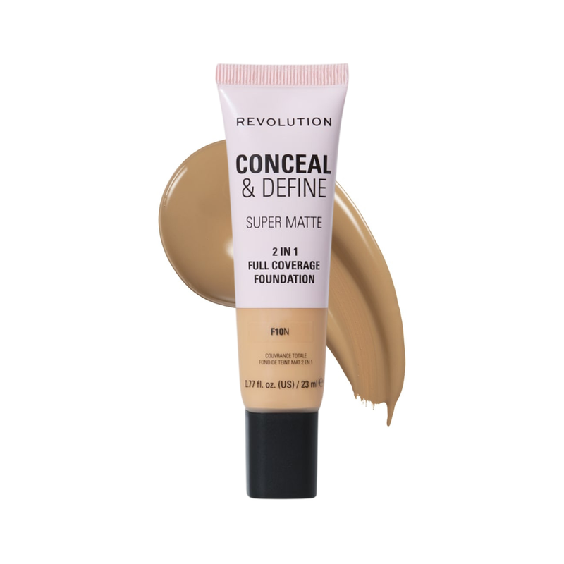 Revolution - Fond de teint liquide Conceal & Define Super Matte F10