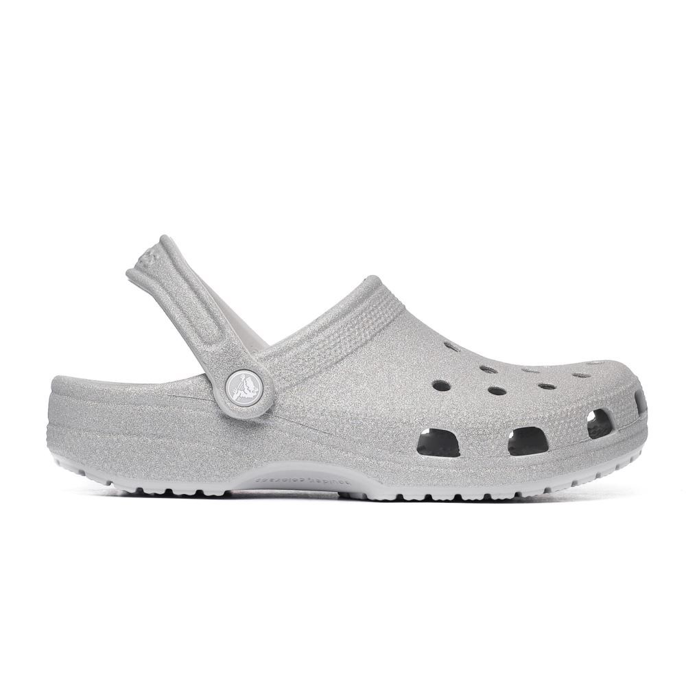 Crocs Femme - Classic Glitter Clog - Silver Glitter