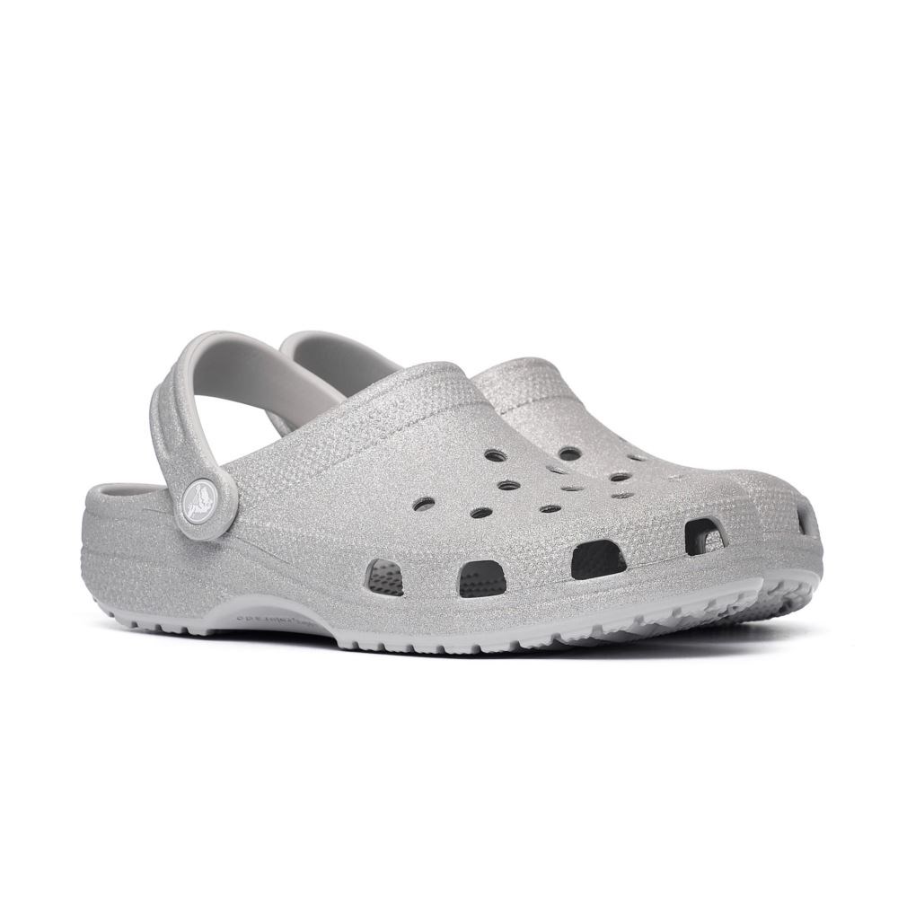 Crocs Femme - Classic Glitter Clog - Silver Glitter 2