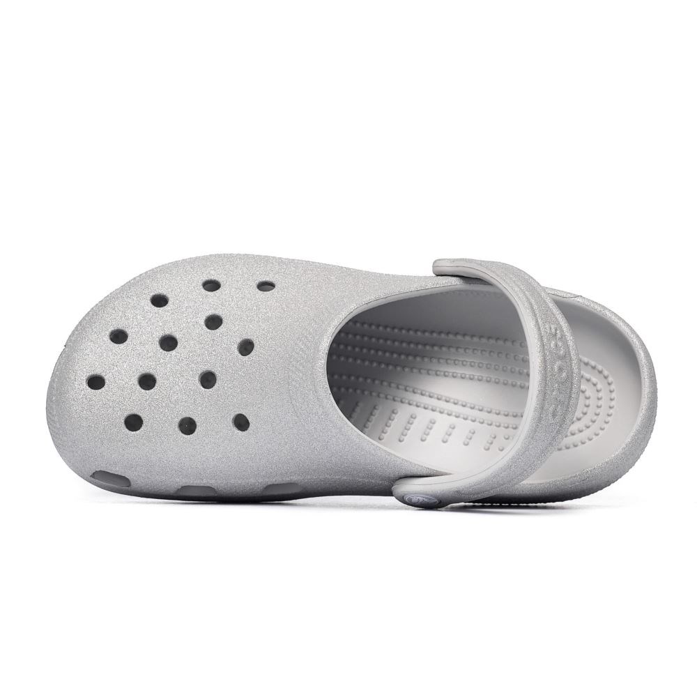 Crocs Femme - Classic Glitter Clog - Silver Glitter 3