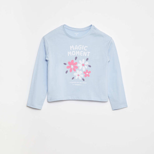 KIABI ENFANT - T-shirt imprimé manches longues Bleu 3