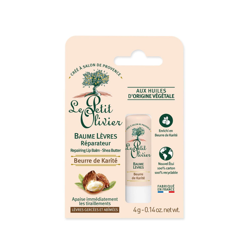 Le Petit Olivier – Baume Lèvres Réparateur Beurre de Karité 4g