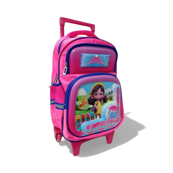 LEATHER – Cartable avec chariot leather réf 823 Rose