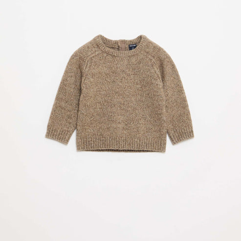 Kiabi Pull en tricot uni maille grosse jauge MARRON Drest