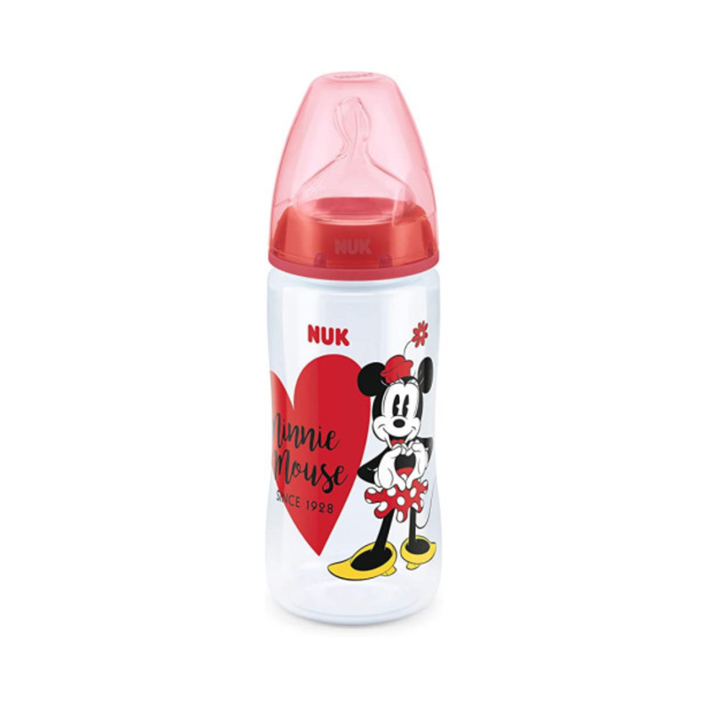 Nuk – Biberon Mickey Rouge 6-18 Mois Température Control 300ml