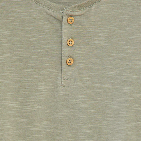 Kiabi - T-shirt à manches longues et col tunisien VERT 3