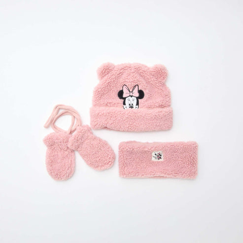 Kiabi Lot bonnet gant snood 'Minnie' 'Disney' ROSE Drest