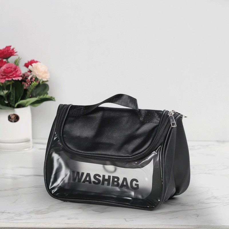 ZENORA – Trousse de Toilette Washbag Transparente Noir
