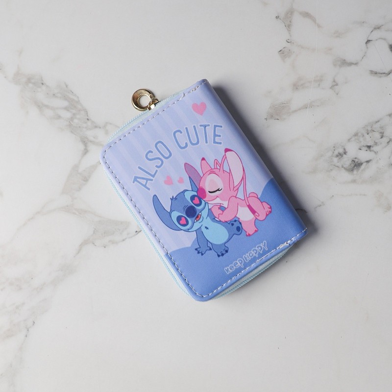 ZENORA – Portefeuille Stitch & Angel Bleu