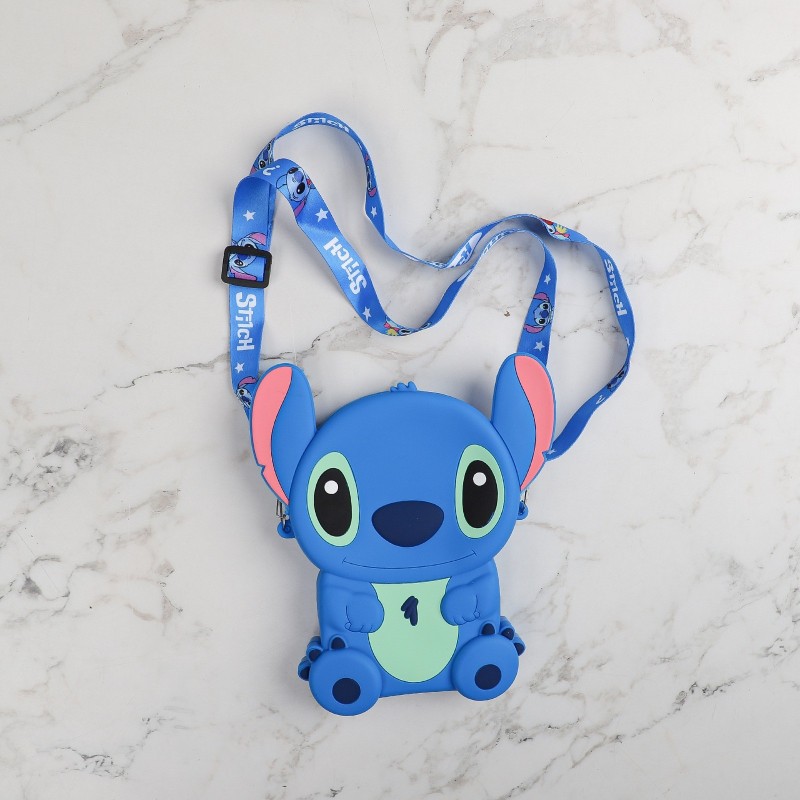 ZENORA – Sac Bandoulière Stitch en Silicone Bleu