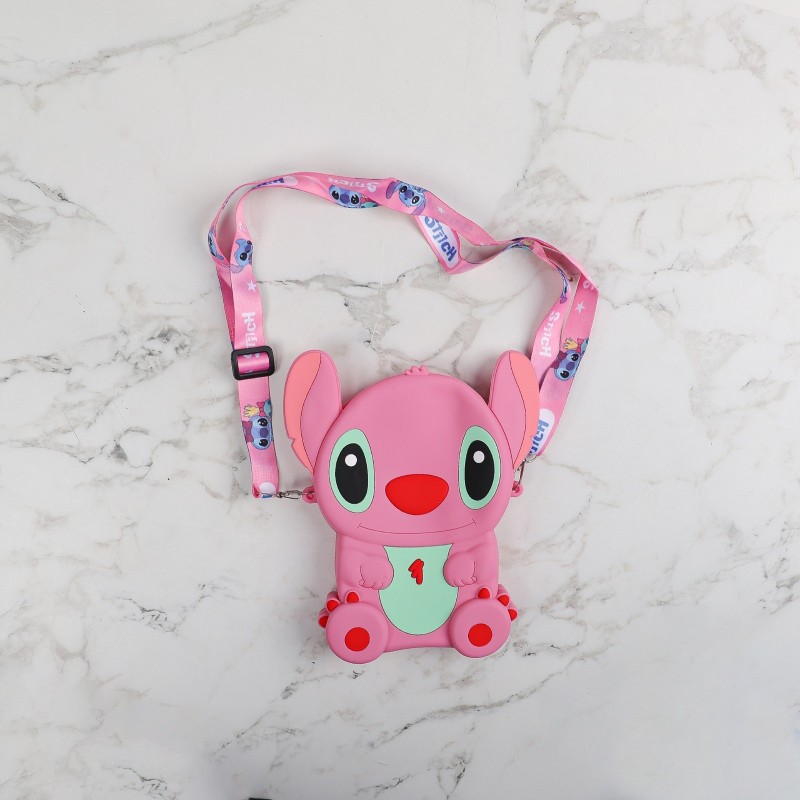 ZENORA – Sac Bandoulière Stitch en Silicone Rose