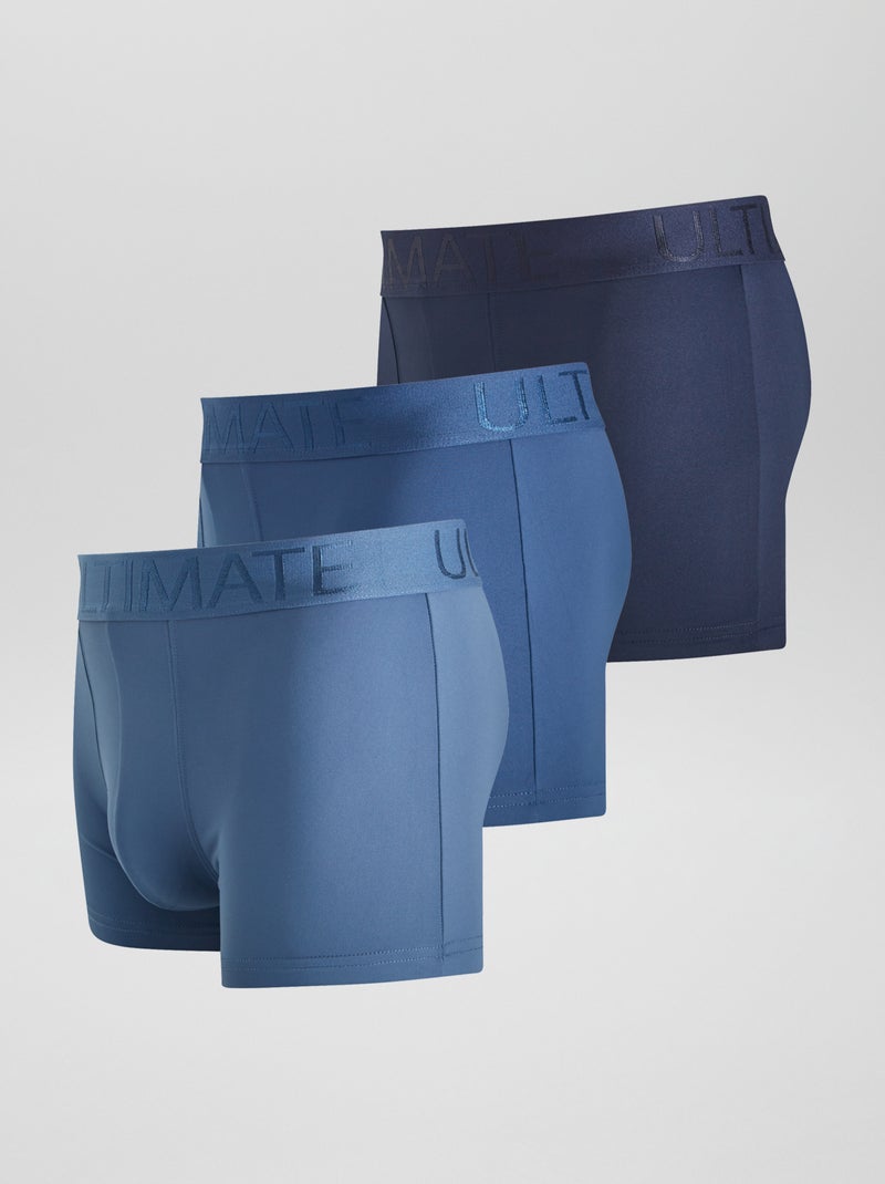 Kiabi - Lot de 3 boxers en microfibre stretch LOT BLUE 5